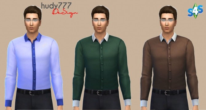 Sims 4 Two Color Shirt Collection by hudy777DeSign at Mod The Sims