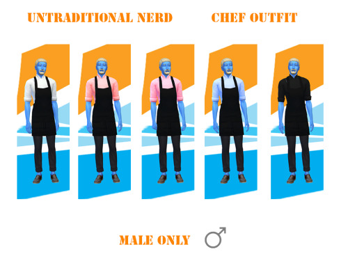 Sims 4 Chef outfit at Untraditional NERD