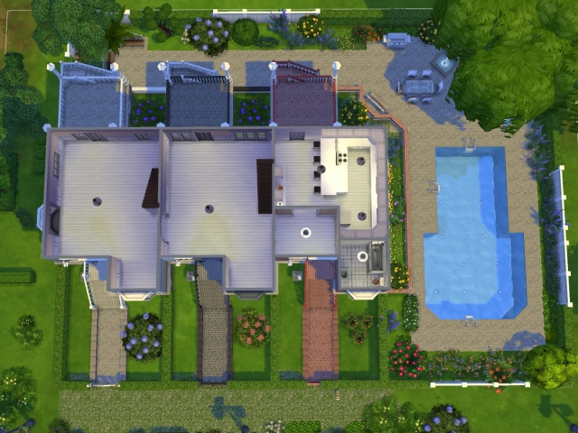 Sims 4 Siedlung II house by Oldbox at All 4 Sims