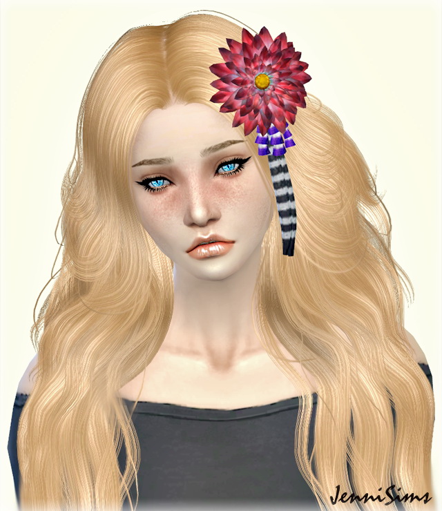 Sims 4 Hair Accessories: Chinese Flower, Headband Angel, Bear Clip at Jenni Sims