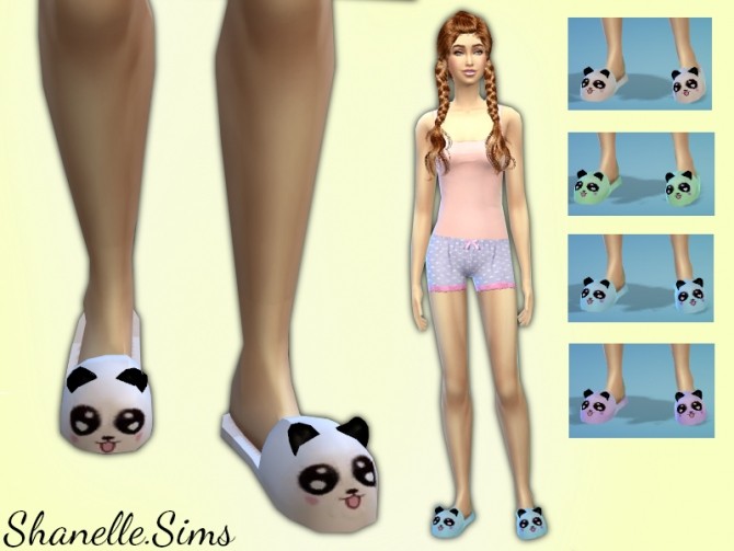 Sims 4 Panda slippers at Shanelle Sims