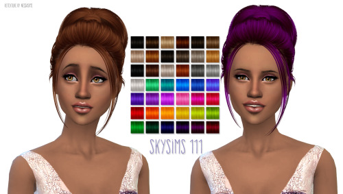 Sims 4 Skysims hair 111 retexture at Nessa Sims