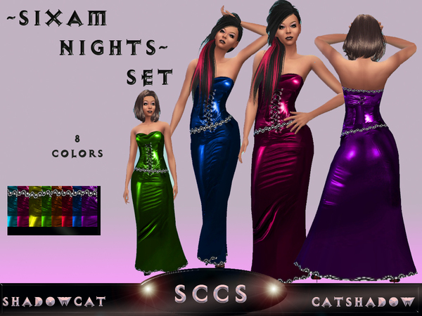 Sims 4 Sixam Nights Set by Shadowcat Catshadow at TSR
