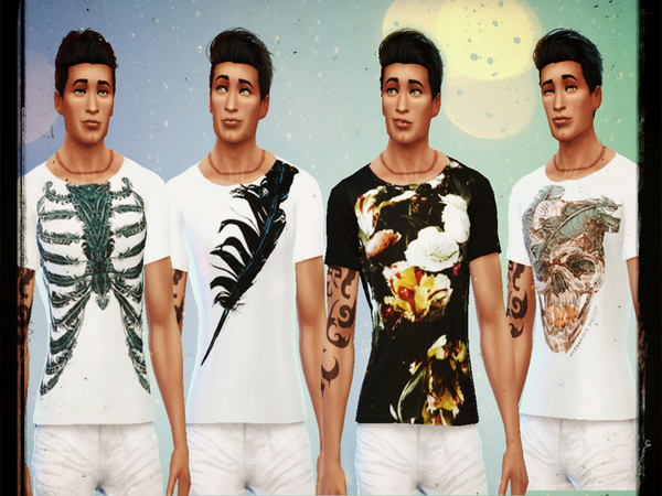 Sims 4 T shirts for males by NataliMayhem at TSR