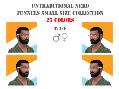 Sims 4 Piercings: Tunnels S size Collection at Untraditional NERD