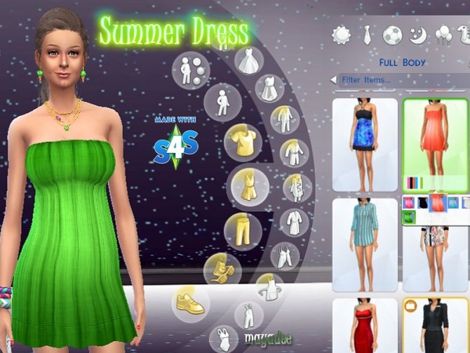 Sims 4 Rayon Batik Summer Dress by mayasims at Mod The Sims