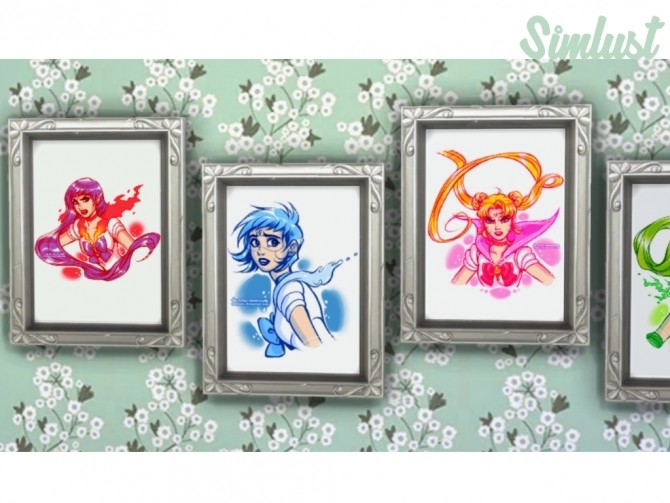 Sims 4 Sailor Moon artwork at Simlust