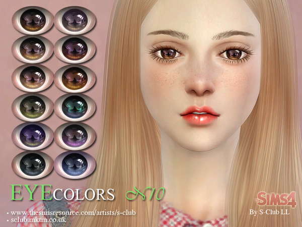 Eyecolors 10 Contacts By S Club Ll At Tsr Sims 4 Updates