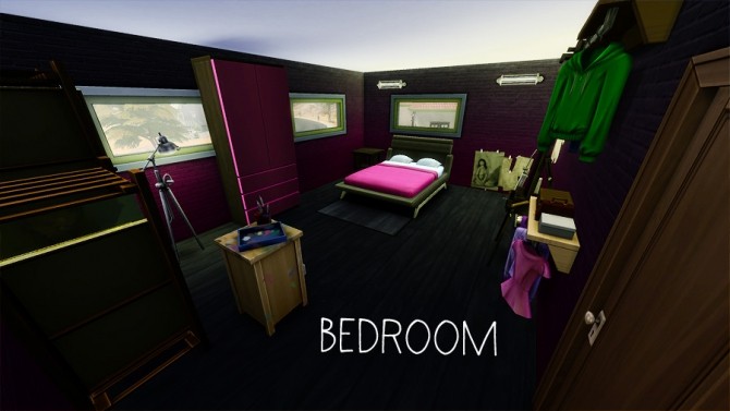 Sims 4 ARTSY 1br, 1ba house by arikur at Mod The Sims