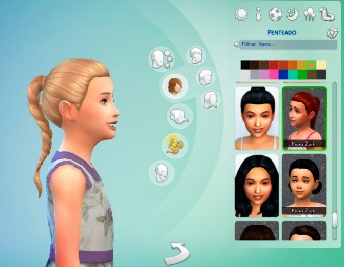 Sims 4 Pony Braid for Girls by Kiara at My Stuff