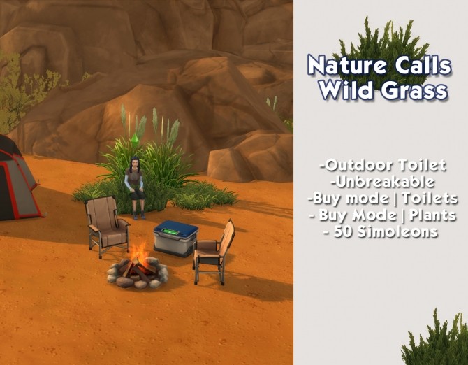 Sims 4 Nature Calls Wild Grass Toilet by LadyCadaver at Mod The Sims