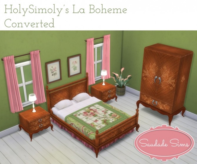 Sims 4 HolySimoly’s La Boheme set conversion at Saudade Sims