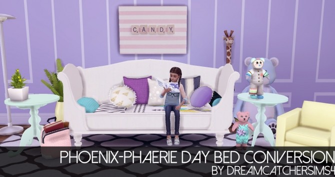 Sims 4 Chez Moi Day Bed Conversion at DreamCatcherSims4