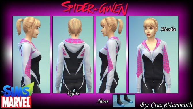 Sims 4 Spider Gwen at Crazy Mammoth