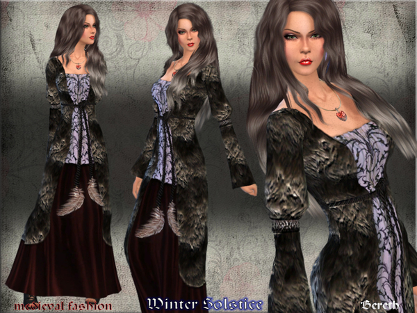Sims 4 Medieval Fashion, Winter Solstice by Bereth at TSR