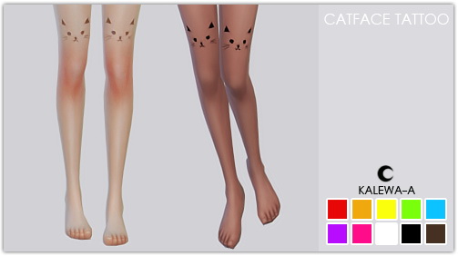 Sims 4 Catface Tattoo at Kalewa a