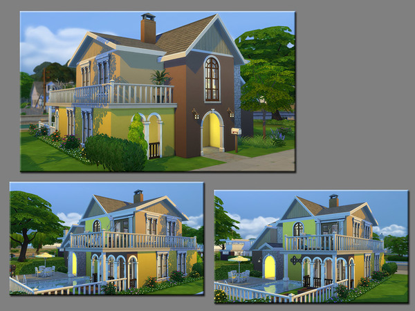 Sims 4 MB ColorTrio house by matomibotaki at TSR