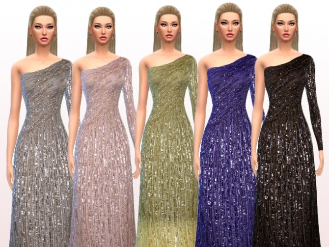 Sims 4 Metal Dress at Laupipi