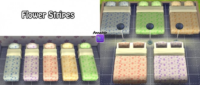 Sims 4 Mattress Recolors at Annachibis Sims