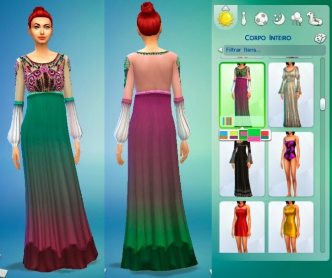 Sims 4 Embroidered Dress at My Stuff