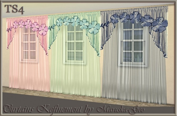 Sims 4 Refinement Curtains at Maruska Geo