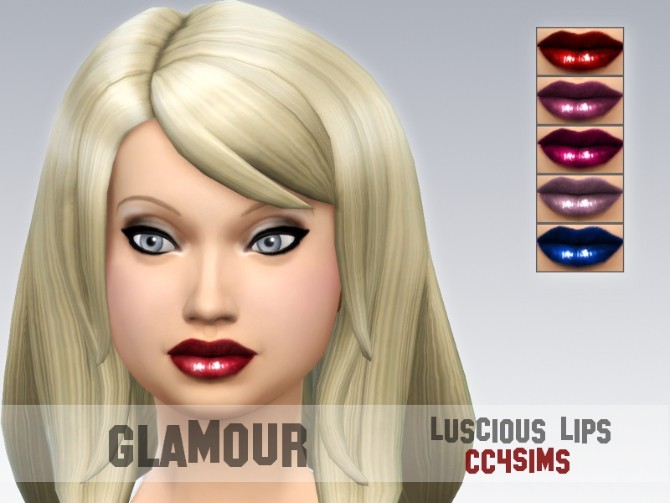 Sims 4 Glamour luscious lips by Christine at CC4Sims