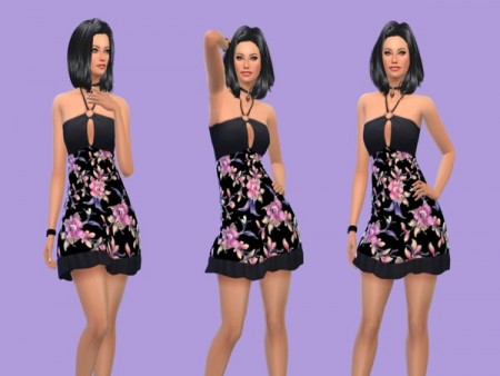 Summer Floral Dress by Charmy Sims Portfolio at TSR
