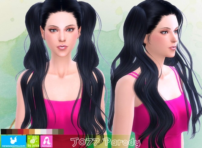Sims 4 J077 Parody hair (FREE) at Newsea Sims 4