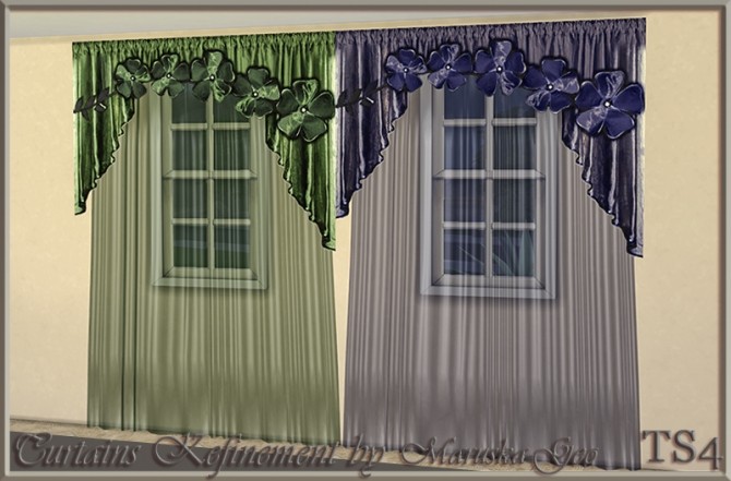 Sims 4 Refinement Curtains at Maruska Geo