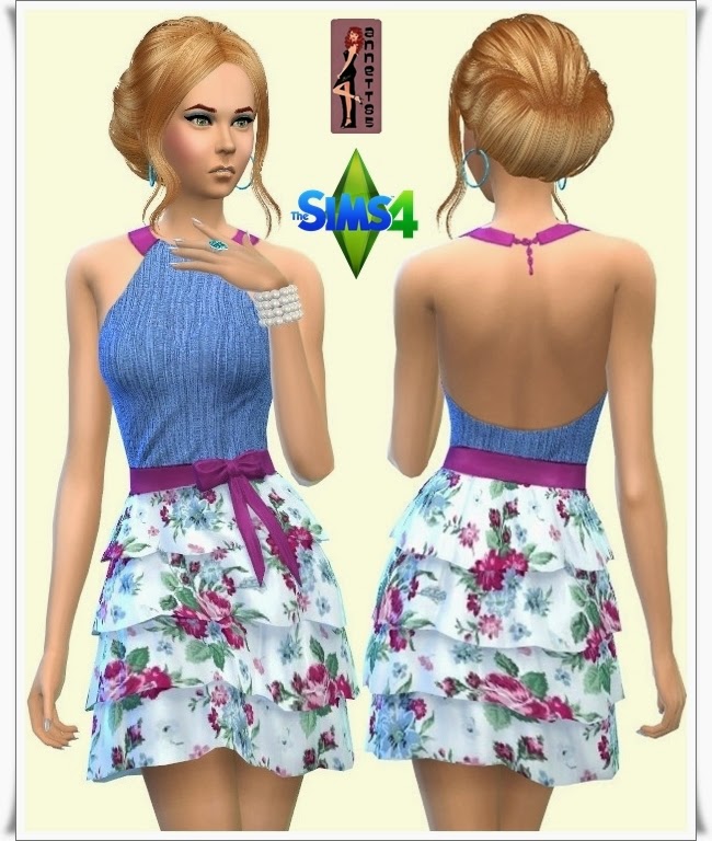 Sims 4 Josefine Spring Dress at Annett’s Sims 4 Welt