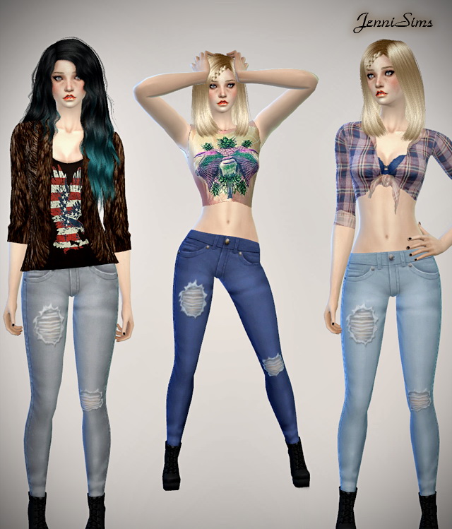 Sims 4 Jeans set at Jenni Sims