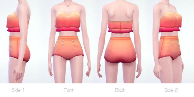 Sims 4 Wullet Style swimwear at manuea Pinny