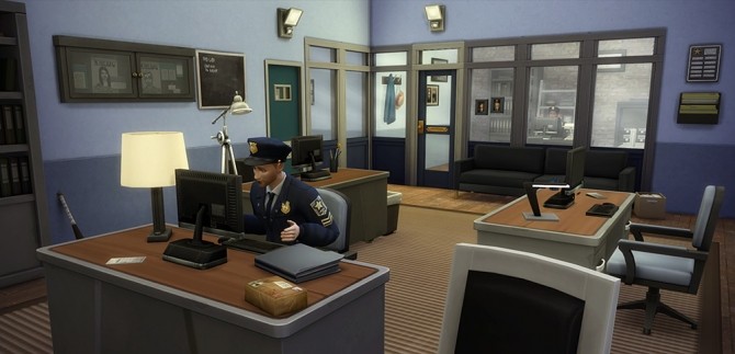 Sims 4 3 workplaces: science lab, police station, and hospital at Simsontherope