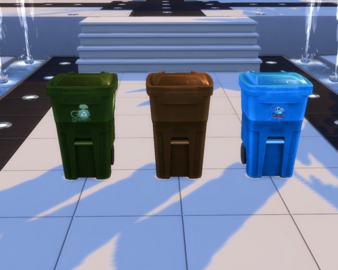 Sims 4 Go Green Recycle Bins by mojo007 at Mod The Sims
