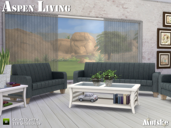 Sims 4 Aspen Livingroom by mutske at TSR