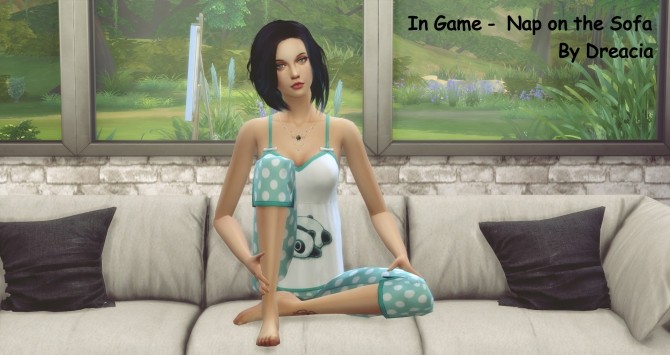 Sims 4 Chill on the Sofa In Game Pose By Dreacia at My Fabulous Sims