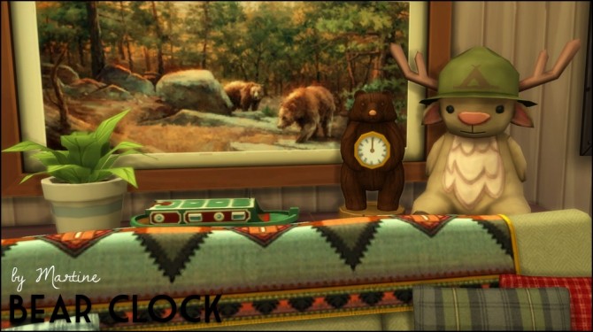 Sims 4 Bear Clock recolors at Martine’s Simblr