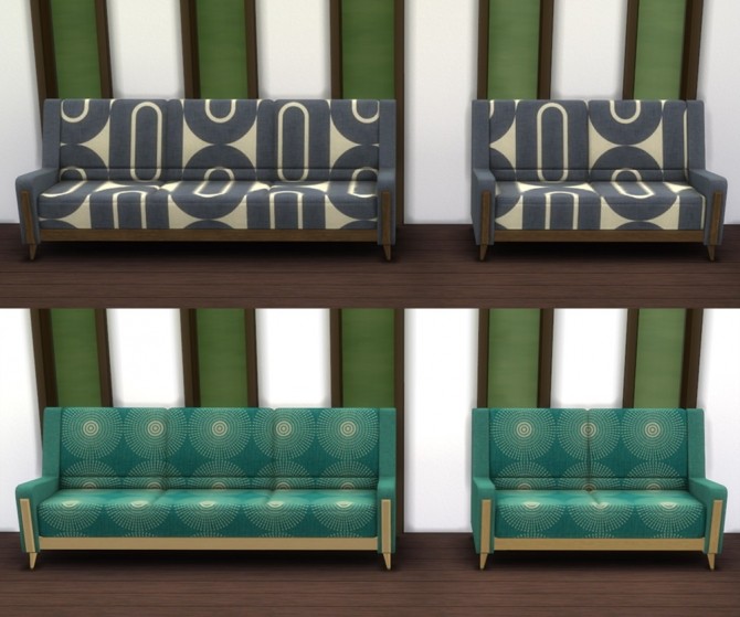Sims 4 Mid Century Fantasy Sofa and Love Seat Recolors at Saudade Sims