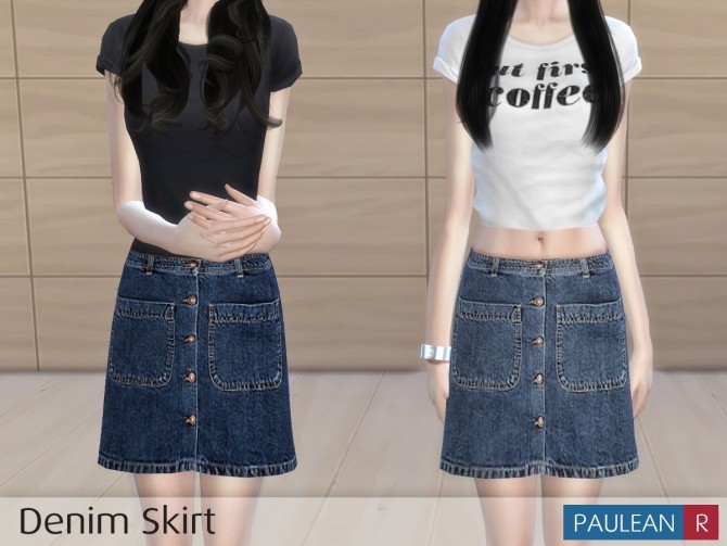 Sims 4 Denim Skirt at Paulean R