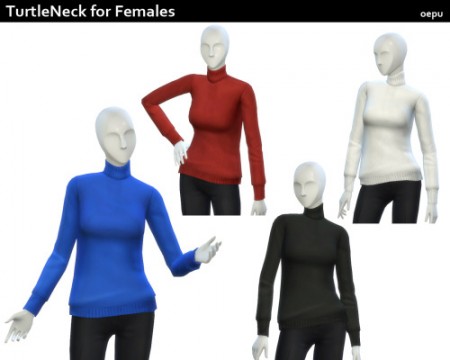 Turtleneck for females at Oepu Sims 4 » Sims 4 Updates