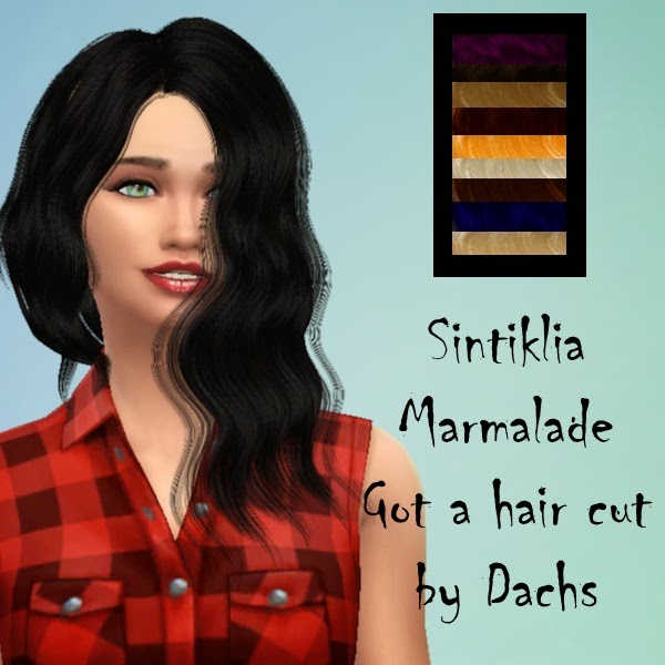 Sims 4 Sintinklia marmalade hair cut at Dachs Sims