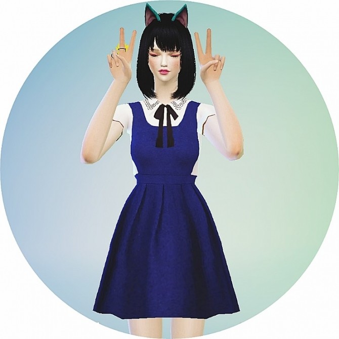 Sims 4 Like uniform onepiece at Marigold