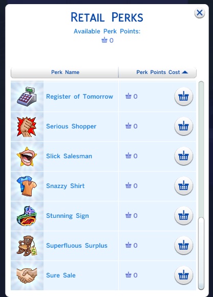 Sims 4 Free Retail Perks Mod / Half Cost Retail Perks by CyberOps at Mod The Sims