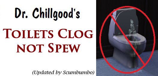 Sims 4 DrChillgoods Toilets Clog not Spew by scumbumbo at Mod The Sims