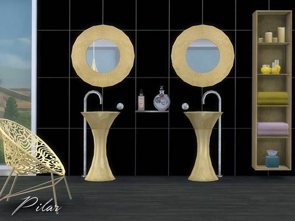 Sims 4 Calice Bathroom by Pilar at TSR