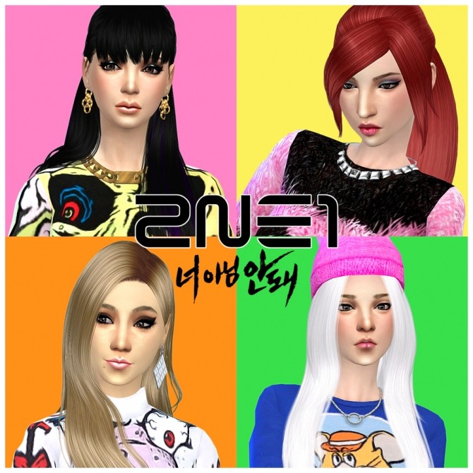 Sims 4 2NE1 clothes at manuea Pinny