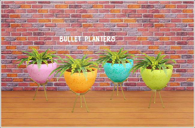Sims 4 Bullet planters at Lina Cherie