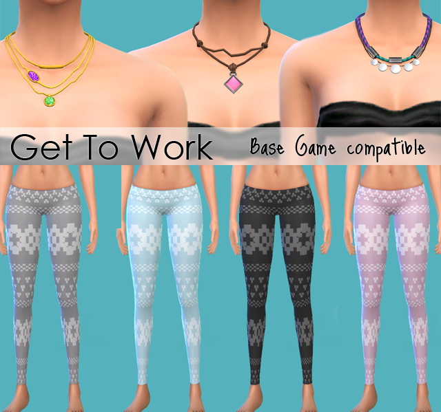 Sims 4 Necklace, Leggings, Socks conversions at Jenni Sims