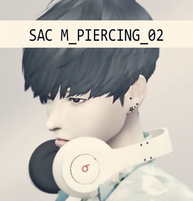 Sims 4 Piercing 02 for males at SAC