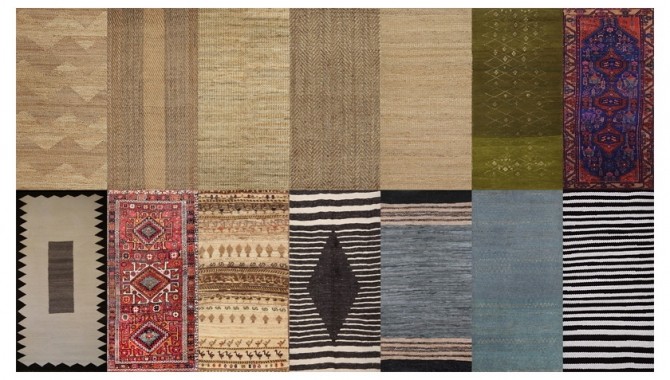 Sims 4 14 runners and 18 full sized rugs at Chisami
